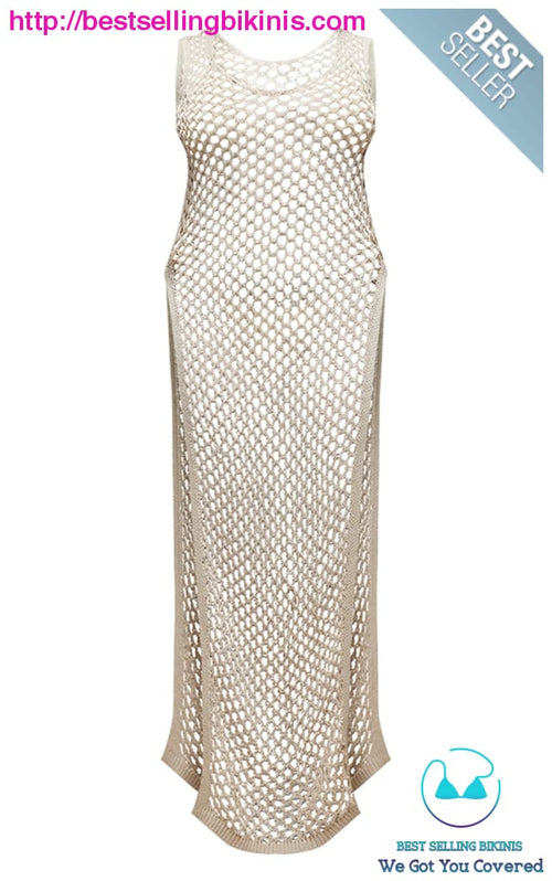 Shape Stone Crochet Knit Split Side Maxi Dress 5