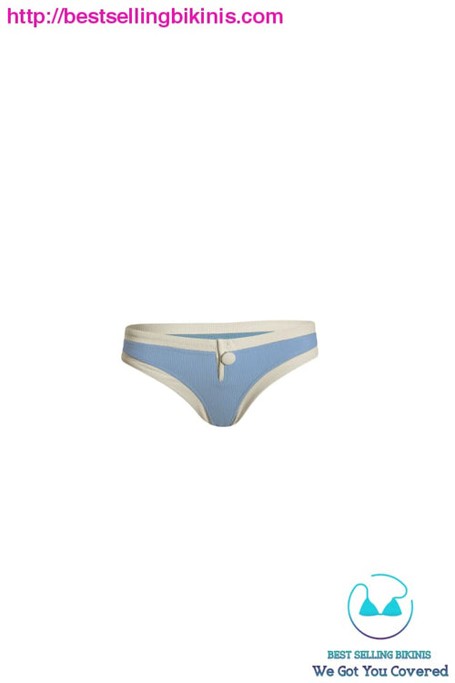 The Grace Brief (Ribbed Baby Blue/Cream) Bottom