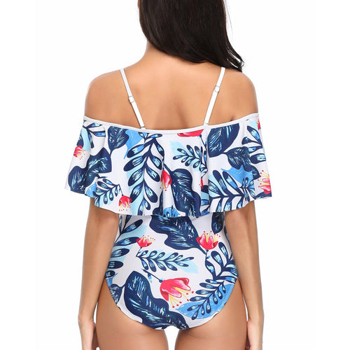 Vintage Off Shoulder Ruffled Swimsuits - Best Selling Bikinis